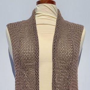 Women's Chico's Brown Lightweight Sleeveless Sweater Vest